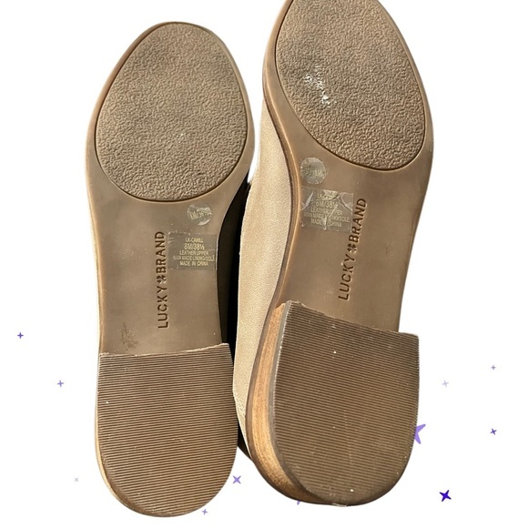 Lucky Brand Womens  Slip On Shoes Brown Leather Loafers Casual Heels - Picture 5 of 6